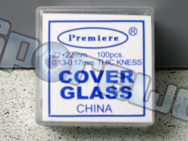 Microscope Slide Cover Glass : 22mm x 22mm (100 count)