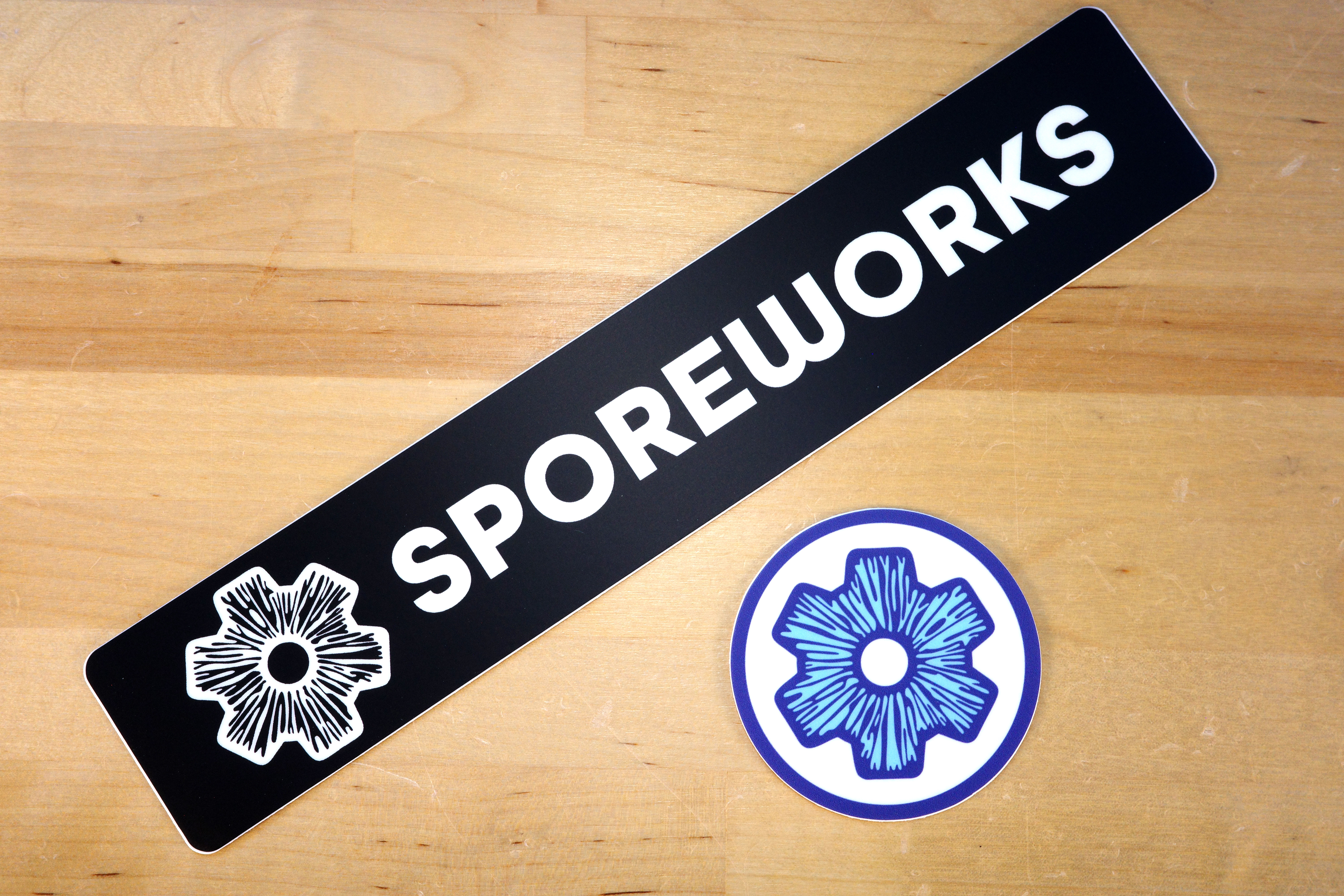 Sporeworks Original Logo Sticker Set (2 slaps) Sporeworks Original Logo Sticker Set (2 slaps)